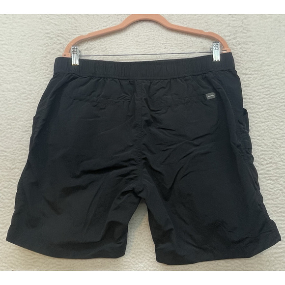 Eddie Bauer Shorts Mens Large Black Ripstop Tech Cargo Belted Outdoor Hiking - Picture 2 of 11